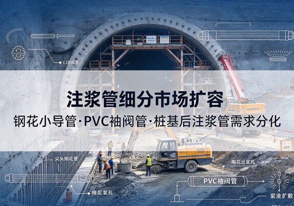 浑南注浆管细分市场扩容，隧道钢花小导管、PVC 袖阀管、桩基后注浆管需求分化
